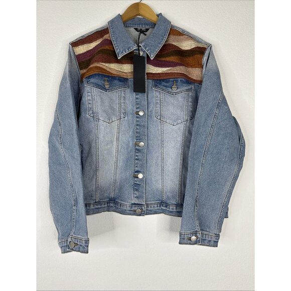 Driftwood Jeans Denim Jacket Arizona Sunrise Womens Plus Size 3X Embroidered NEW - Picture 5 of 16